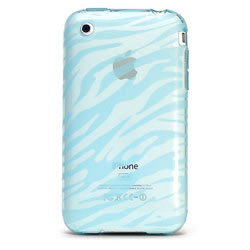 Coque iPhone Zèbre - Bleu