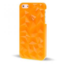 Coque iPhone 5 5S SE Cristal 3D - Orange
