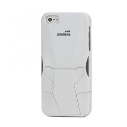 Coque iPhone 5 5S SE Stand Podera - Blanc