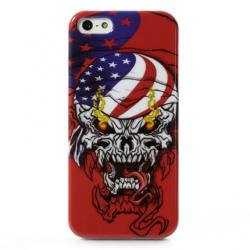 Coque iPhone 5 5S SE American Skull - Rouge