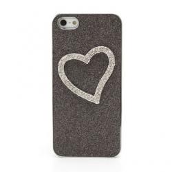 Coque iPhone 5 5S SE heart  - Argent