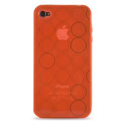 Coque iPhone 4 Bulles - Orange