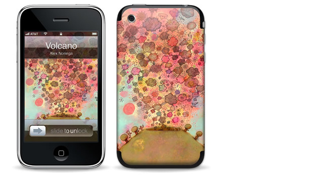 Sticker iPhone - Volcano - Rose