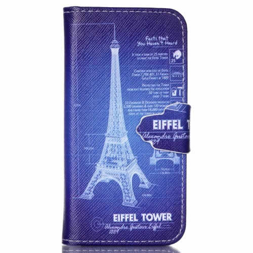 Etui iPhone 5 5S SE tour Eiffel - Bleu