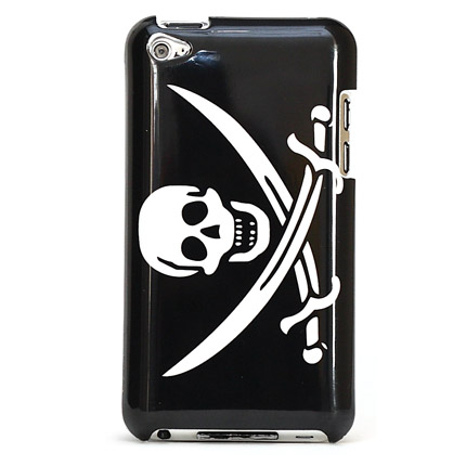 Coque iPod Touch 4 Pirate - Noir
