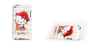 Coque iPod Touch 4 Hello Kitty Pirate • Blanc