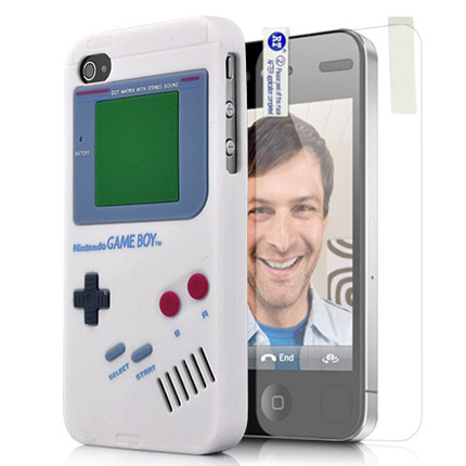 Coque iPhone Game Boy 3D + film - Blanc - photo 4