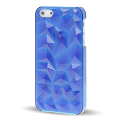 Coque iPhone 5 5S SE Cristal 3D - Bleu