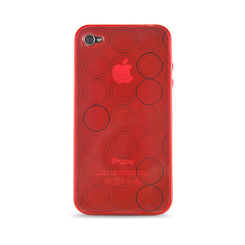 Coque iPhone 4 Bulles - Rouge