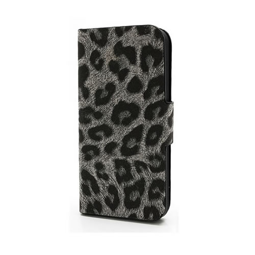 Etui iPhone 5 5S SE Slim Leopard - Gris