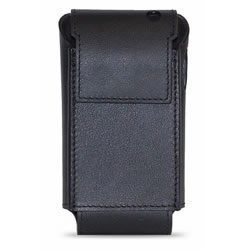 Etui iPhone Cuir Classique Ombre - Noir