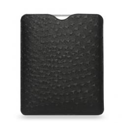 Pochette iPad autruche  - Noir