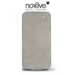 Etui iPhone 5/5S Norêve Cuir nubuck acier vintage - Gris