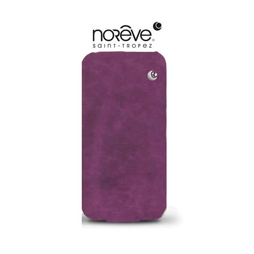 Etui iPhone 5 5S SE Norêve Cuir nubuck prune vintage - Violet