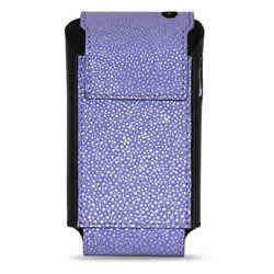 Etui iPhone 3GS Cuir Lavande - Violet