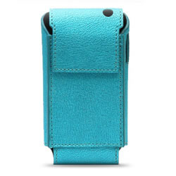 Étui iPhone Cuir Metal Lagon - Turquoise