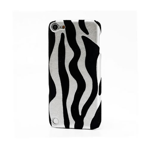 Coque ipod Touch 5 Zèbre Métal - Noir