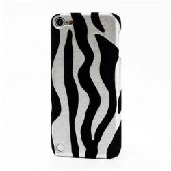 Coque ipod Touch 5 Zèbre Métal - Noir