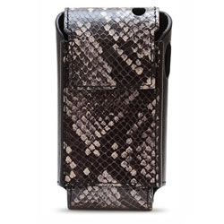 Étui iPhone Cuir Python Anchietae - Gris