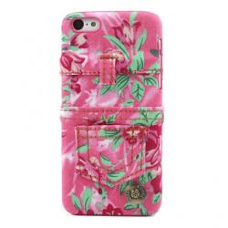 Coque iPhone 5C Jeans and Flowers - Rose