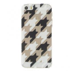 Coque iPhone 5 5S SE Pied de coq - Blanc