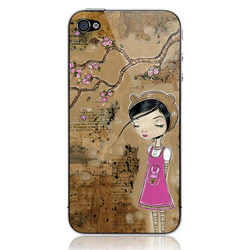 Sticker iphone 4 4S Blossom - Marron