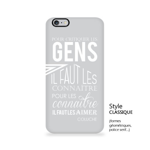 Coque iPhone 6 6S citation 30 Brouillard  • Gris