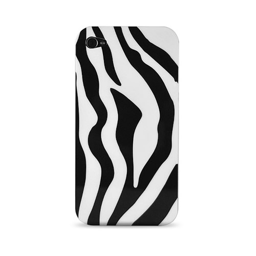 Coque iPhone 4 4S Zèbre - Noir