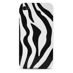 Coque iPhone 4 4S Zèbre - Noir