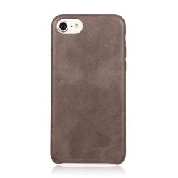 Coque iPhone 7/8 polysoft cuir vintage coffee - Marron