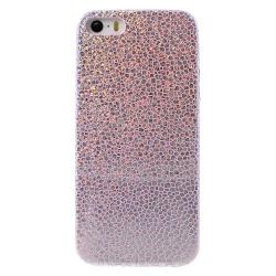 Coque iPhone 5 5S SE polysoft galuchat - Rose