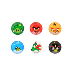6 Stickers Bouton démarrage - Angry Birds - Jaune