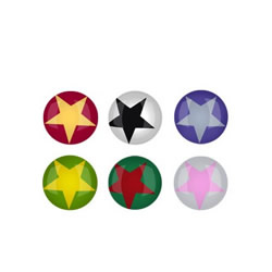 6 Stickers Bouton démarrage - Stars - Violet