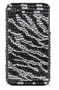 Coque iPhone Strass Zebre - Noir