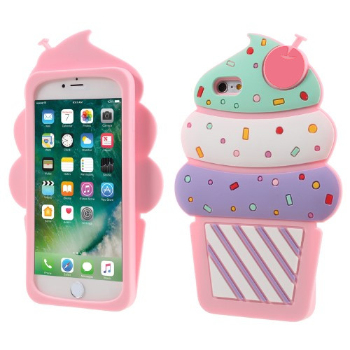 Coque iPhone 6 glace ice Cream - Rose - photo 3