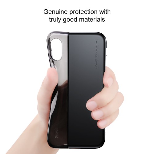 Coque iPhone X Baseus Half 2 Half • Noir