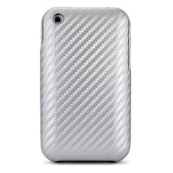 Coque iPhone 3GS Carbone - Argent