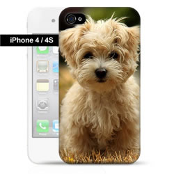 Coque rigide personnalisée bords compris iPhone 4/4S - Blanc