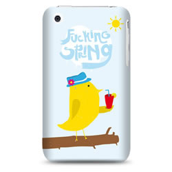 Coque bords compris Allan Aubry - Fucking spring - Bleu