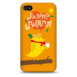 Coque bords compris Allan Aubry - Fucking autumn - Orange