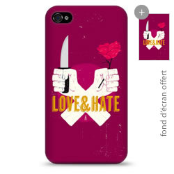 Coque Allan Aubry - Love & Hate - Rose